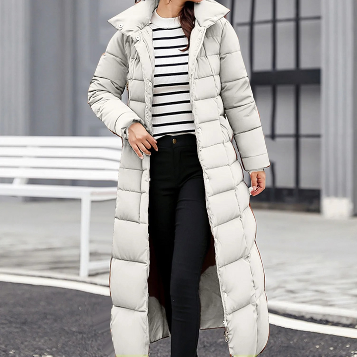 Drune | Elegante Pufferjacke mit Umlegekragen und Knopf für Damen