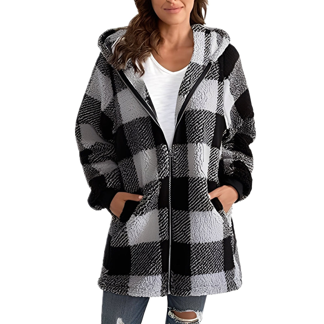 Drune | Stilvoller Damen-Hoodie mit Karomuster