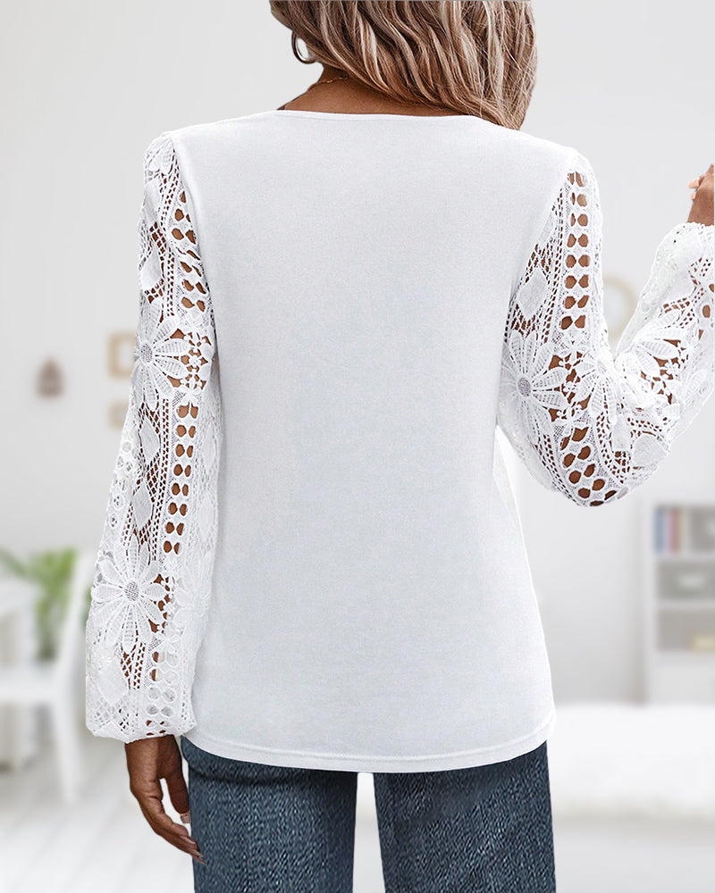 Drune | Bluse mit Spitze