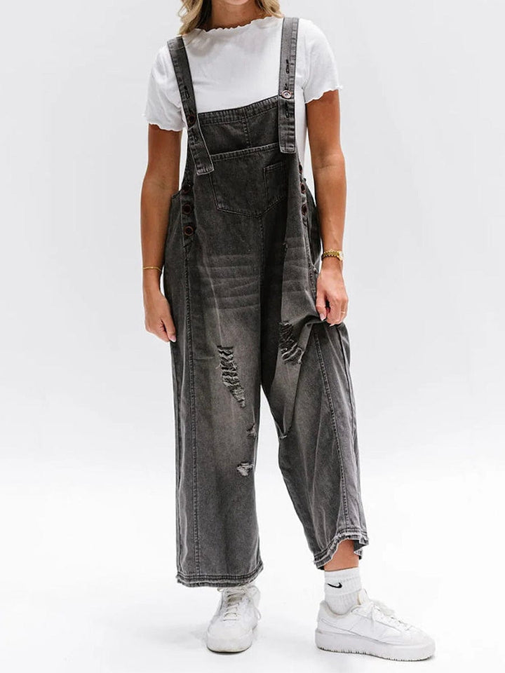 Drune | Ärmelloser Lockere Denim Overall