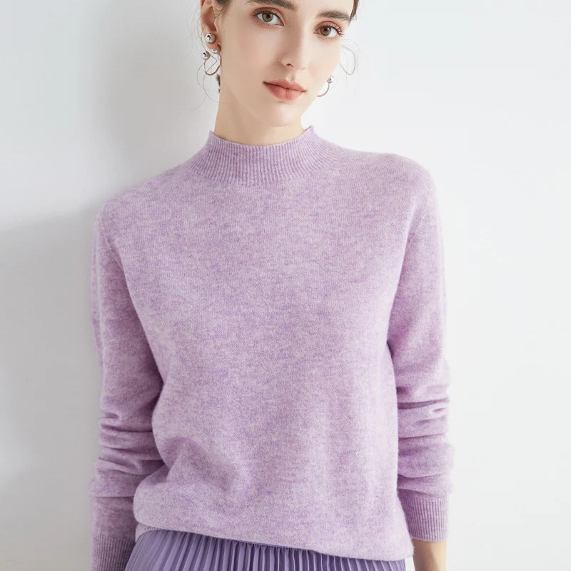 Drune | Cashmere Pullover Damen Rundhals Weicher und Leichter Strickpullover