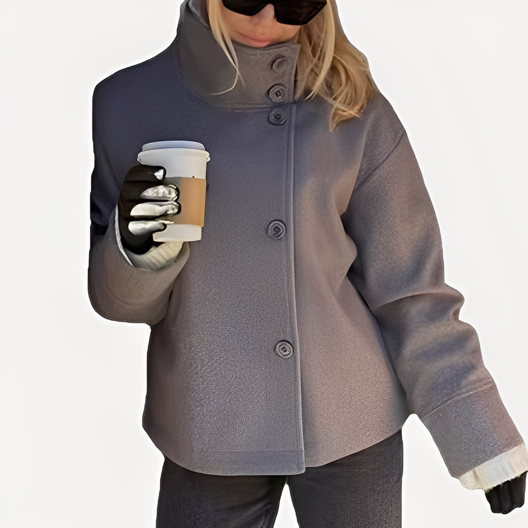 Drune | Schicke Damenwolljacke mit einem Knopf