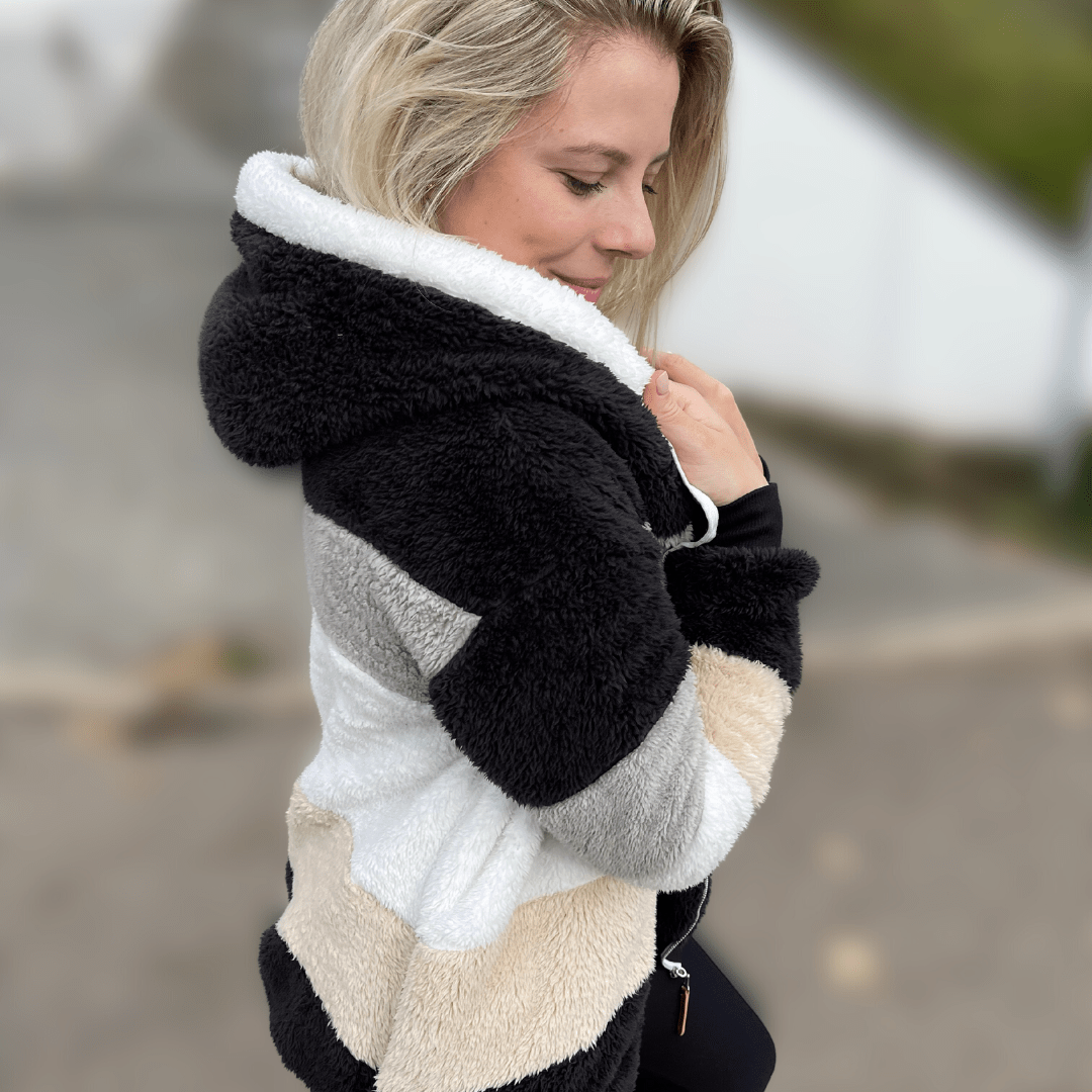 Drune | Mehrfarbige Fleecejacke für Frauen