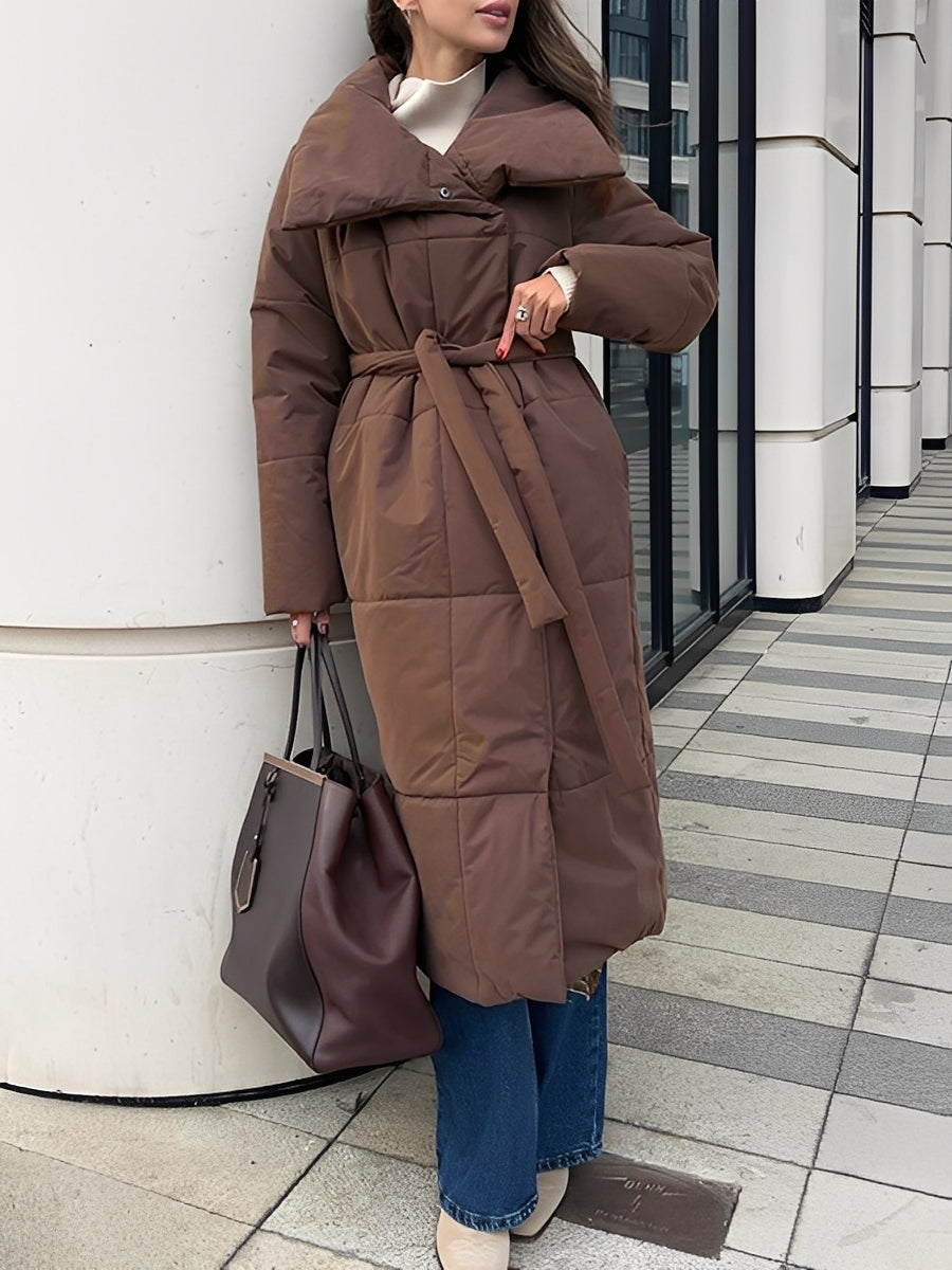 Drune | Lange, warme Damenjacke mit Futter