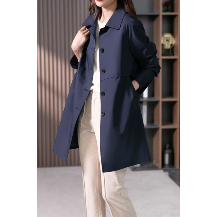 Drune | Stylischer Einreihiger Kurzer Trenchcoat für Damen