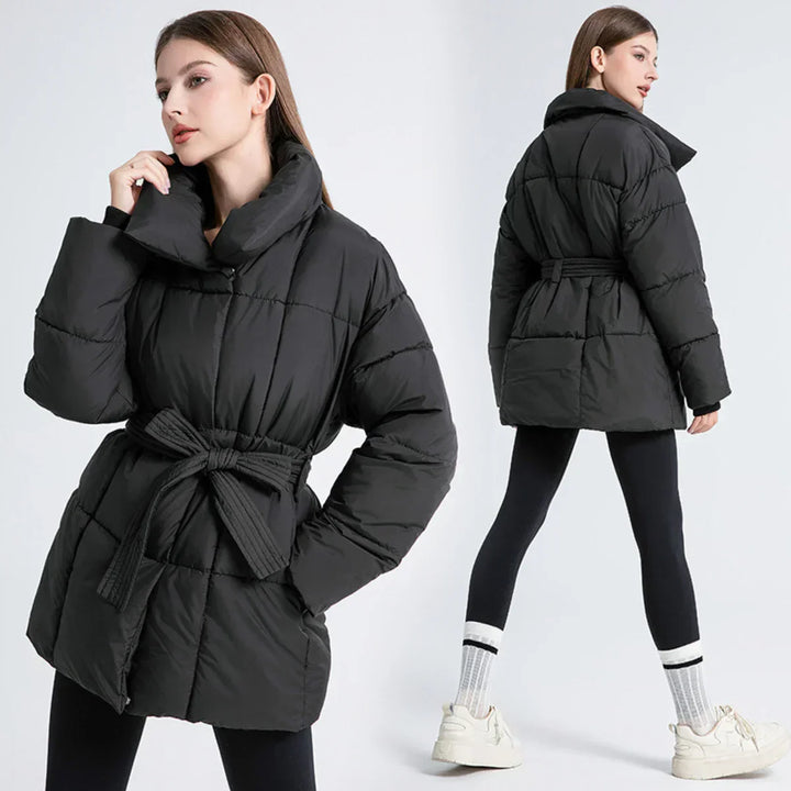 Drune | Warme Pufferjacke mit Gürtel Leicht und Stilvoll Perfekt Für Kalte Tage