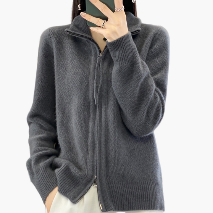 Drune | Strickjacke mit Reißverschluss - Eleganter Casual Style für Alltag und Büro
