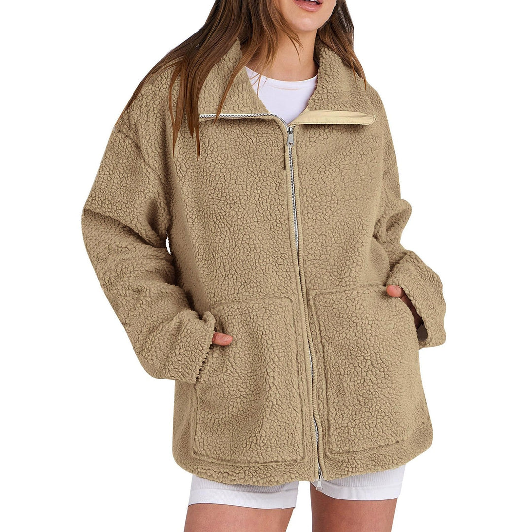 Drune | Locker Wollmantel mit Rollkragen für Damen