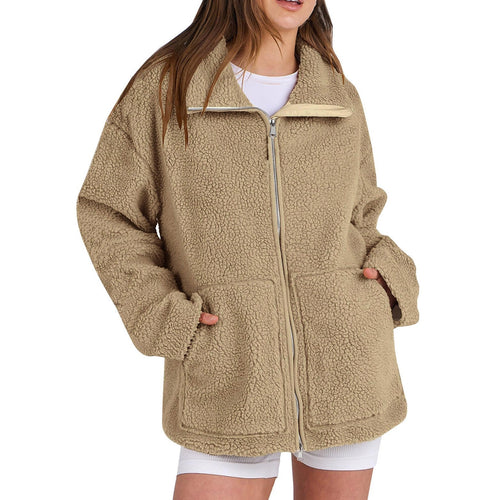 Drune | Locker Wollmantel mit Rollkragen für Damen