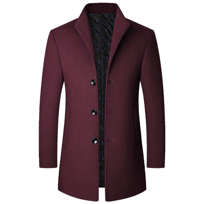 Drune | Eleganter Langer Wollmantel für Herren