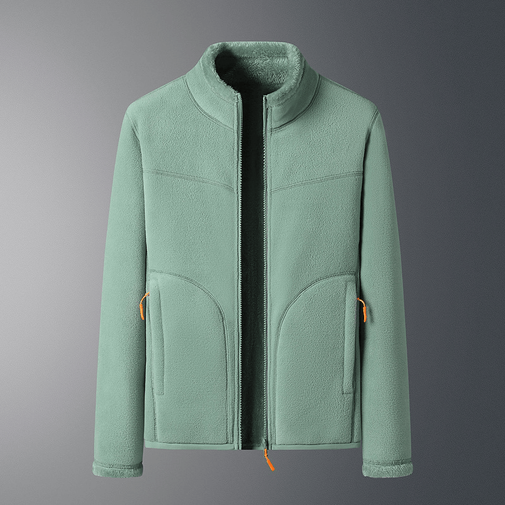 Drune | Fleecejacke mit Reißverschlusstaschen - Leichte Wärme - Hoher Kragen - Alltags-Layer