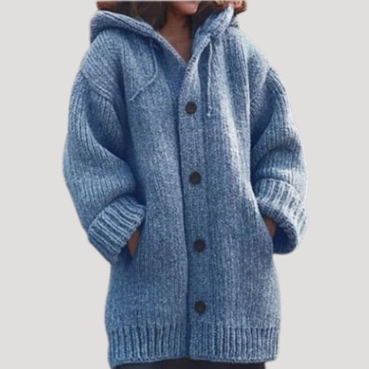 Drune | Damen grob gestrickter Wollwintermantel