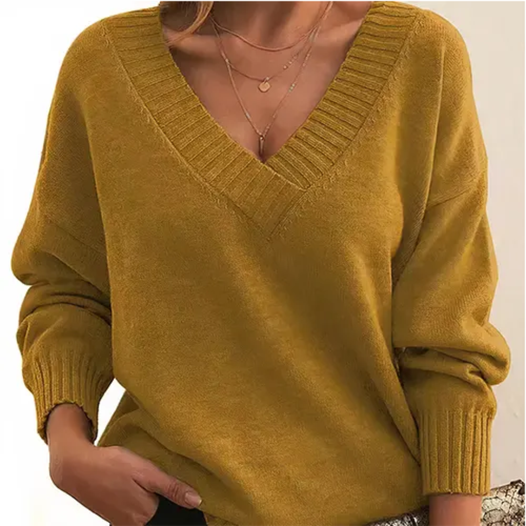 Drune | Pullover Winter V-Ausschnitt für Frauen