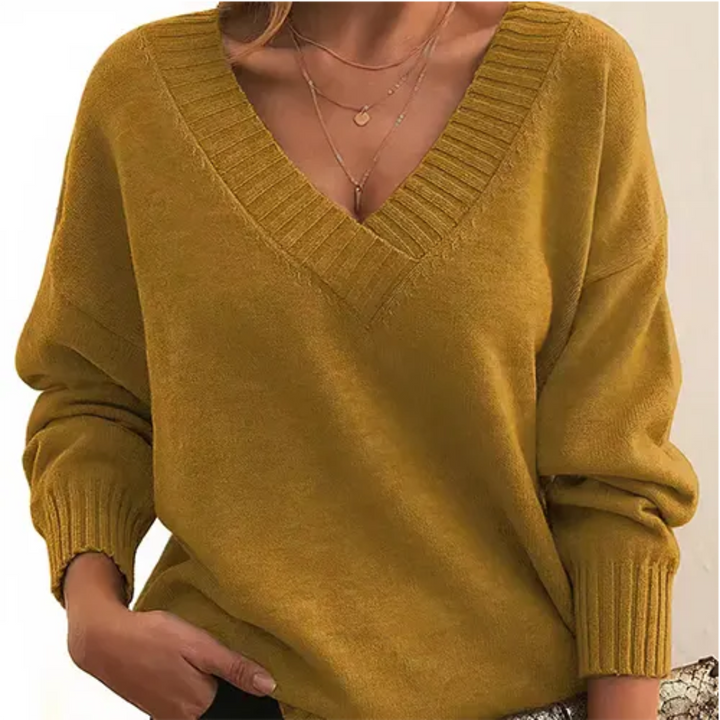 Drune | Pullover Winter V-Ausschnitt für Frauen