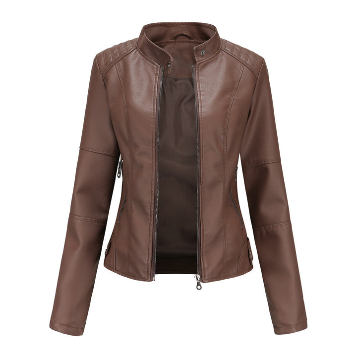 Drune | Stylische, Slim Fit Lederjacke für Frauen