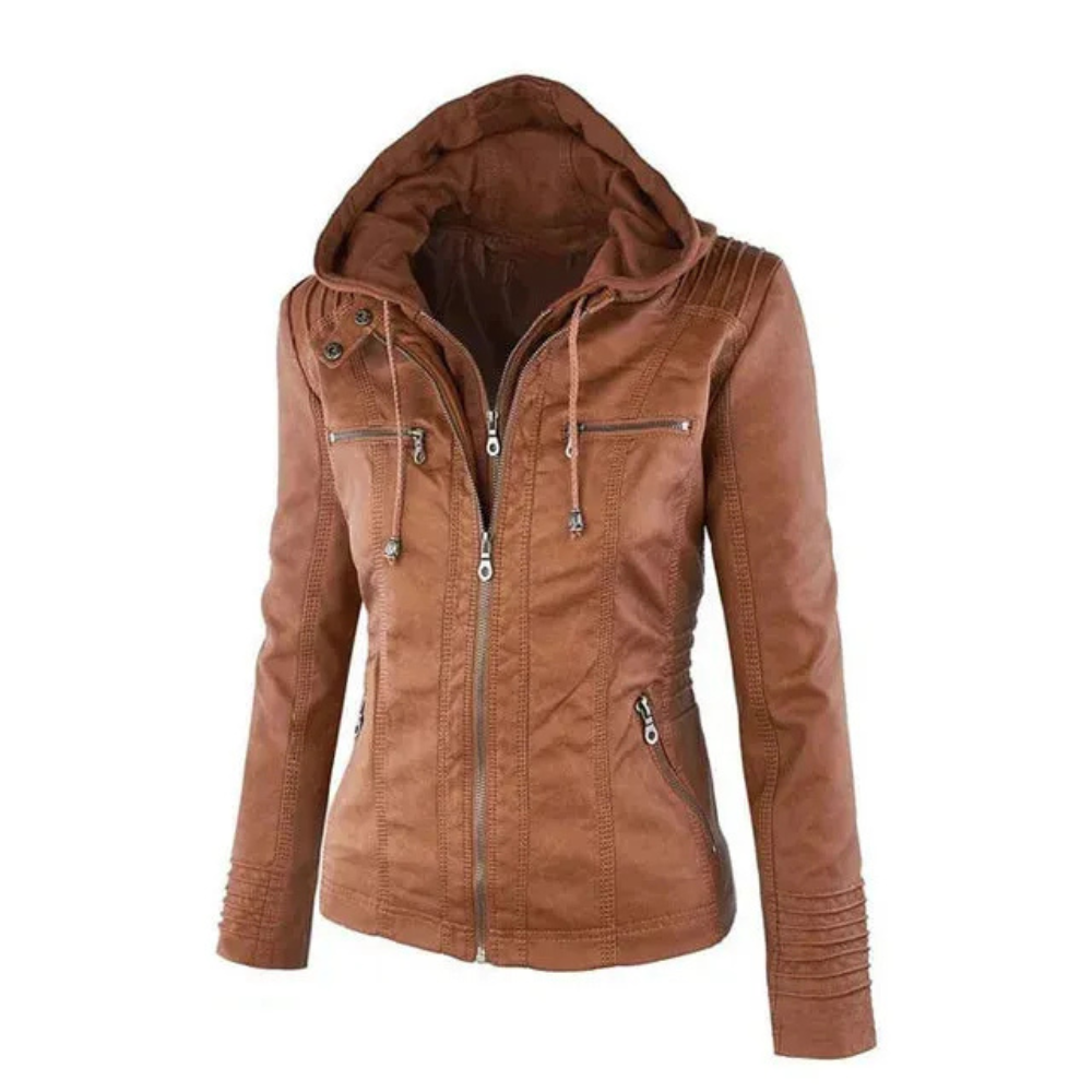 Drune | Kurzarm Frauen Jacke mit Reißverschluss