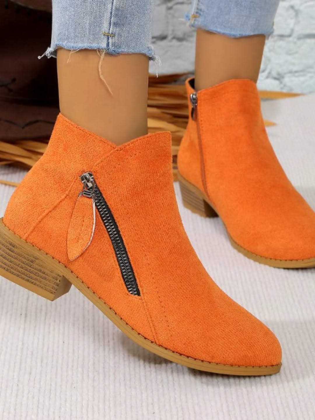 Drune | Ankle Zipper Aus Wildleder Stil Chic Und Unübertroffener Komfort