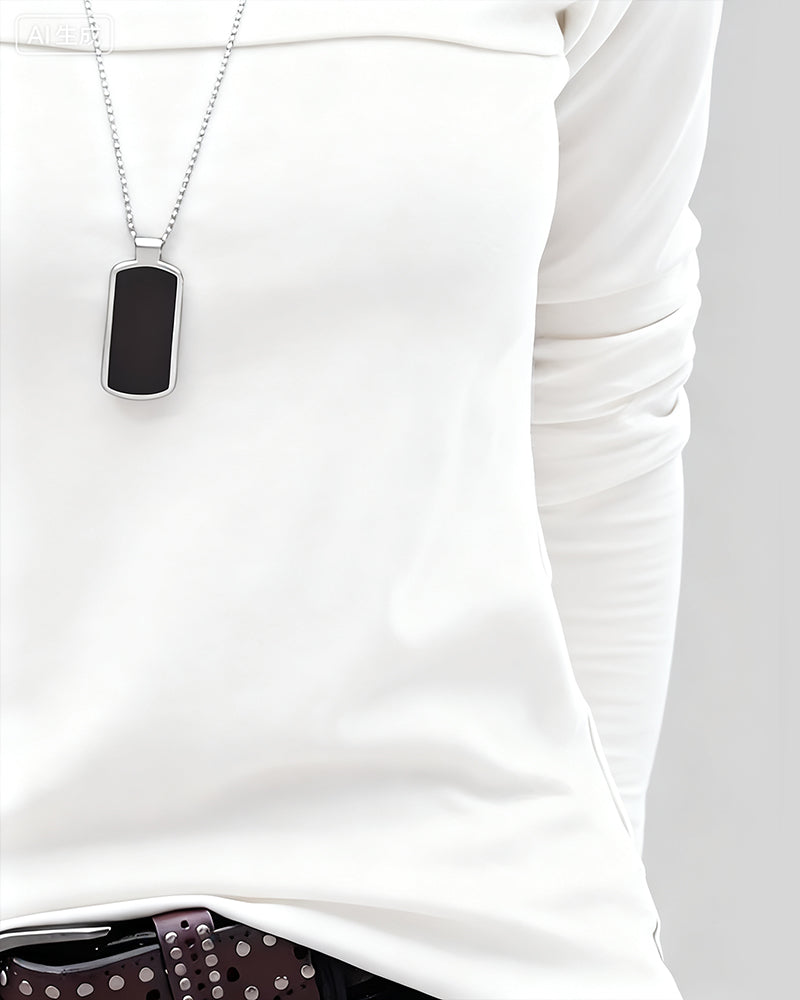 Drune | Slim Fit Plissiert Langärmlig