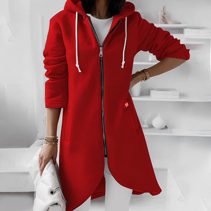Drune | Lange und bequeme Damen-Kapuzenjacke