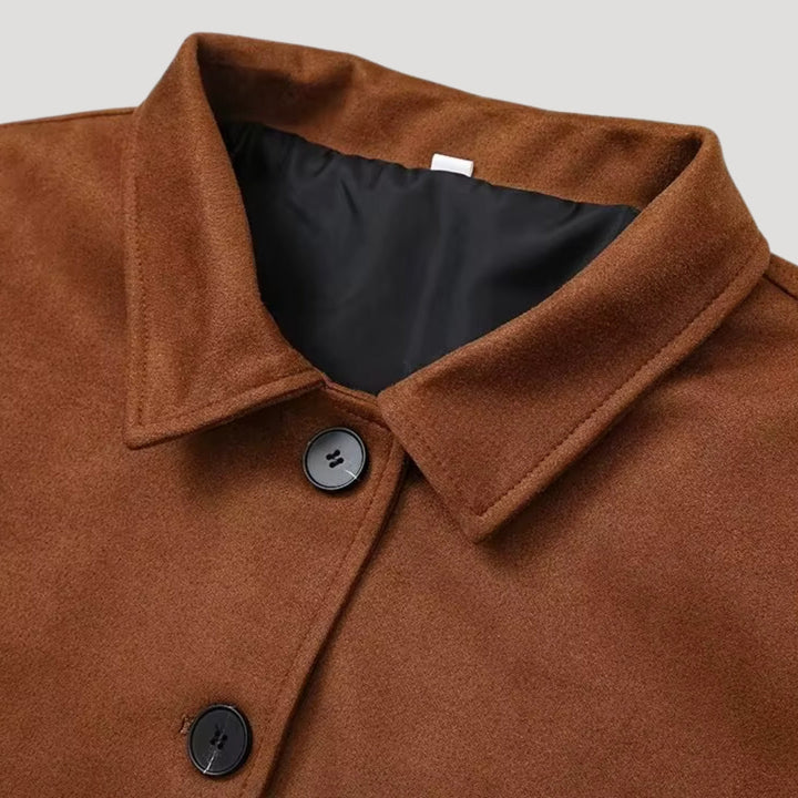 Drune | Damen Wildleder Übergröße Winterjacke