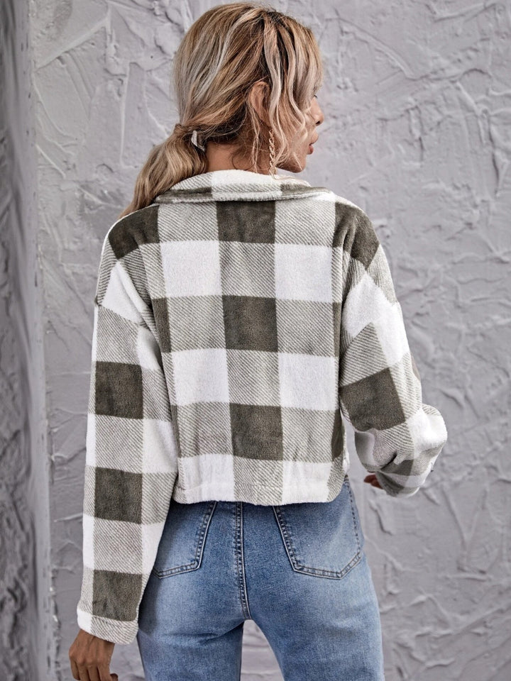 Drune | Karierter Button-Down-Kragenjacke