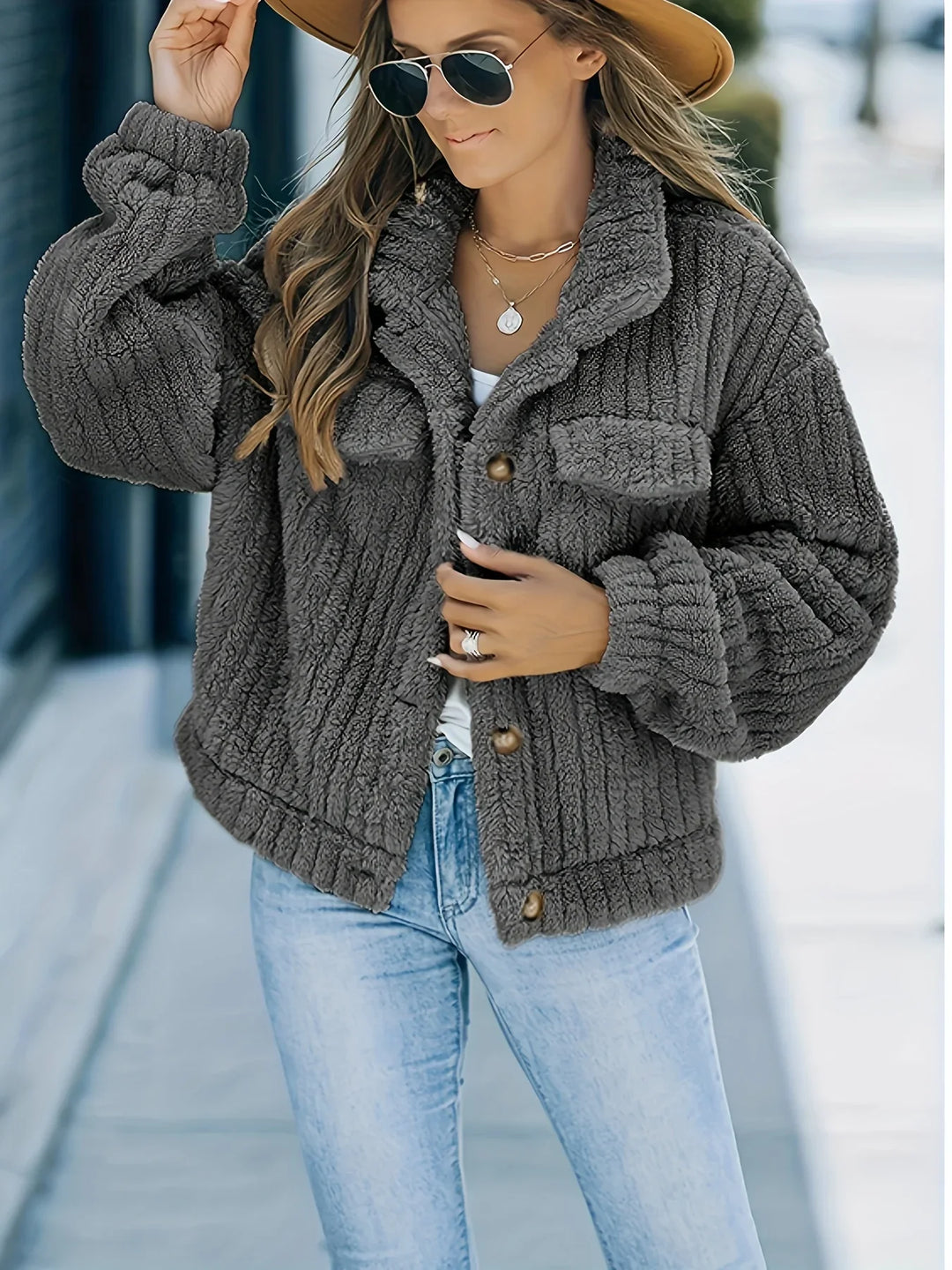 Drune | Truckerjacke mit Pelz