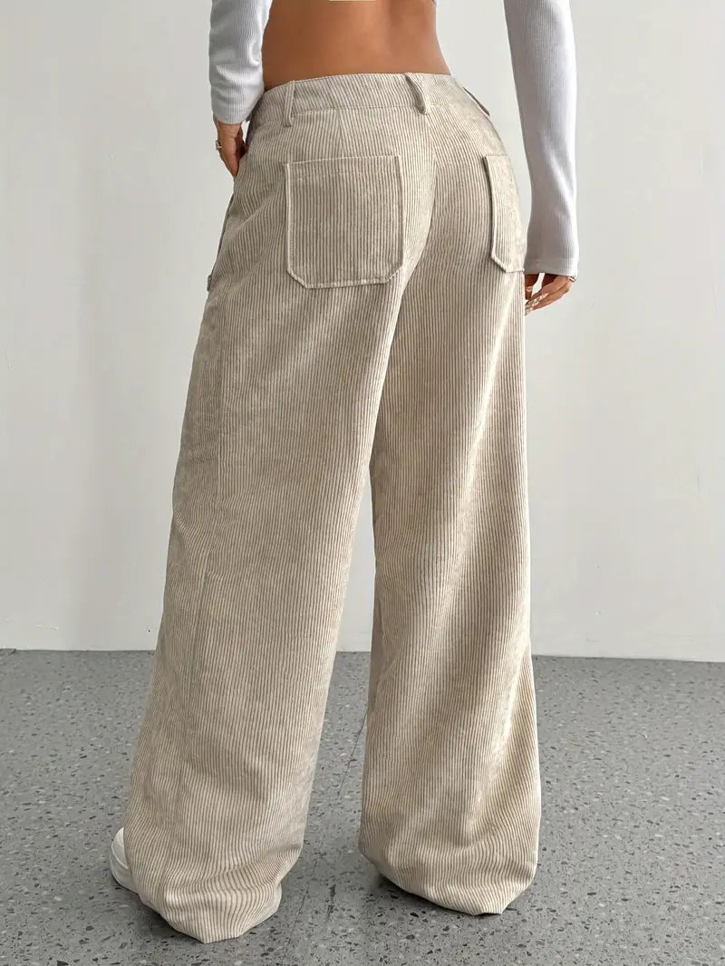 Drune | Cordhose Mit Weitem Bein Für Frauen