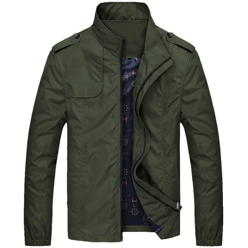 Drune | Herren-Trenchcoat mit Stehhalsausschnitt