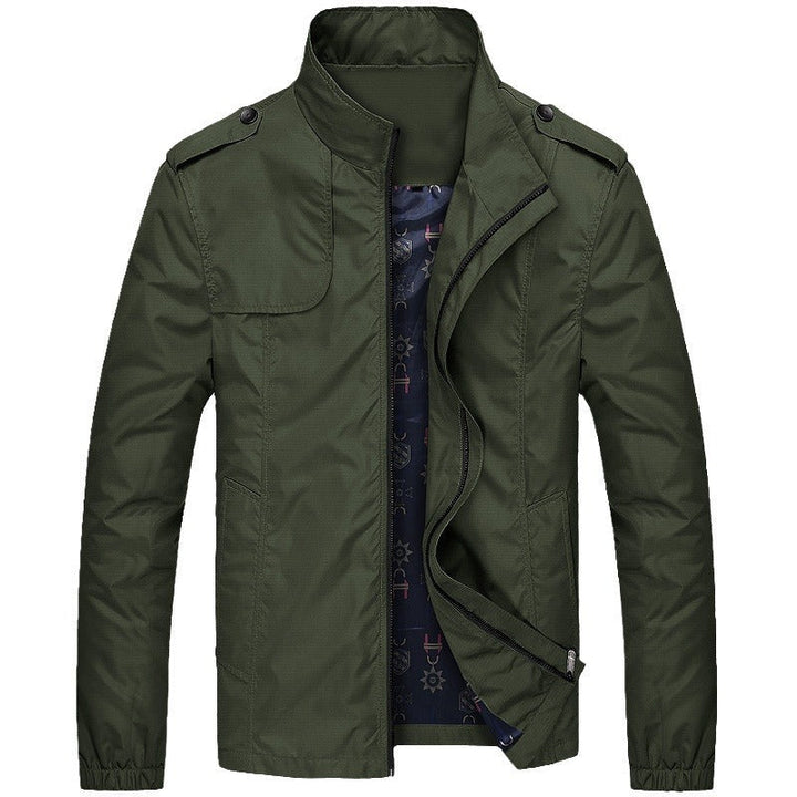 Drune | Freizeitjacke Slim Fit - Winddichte Übergangsjacke mit Stehkragen und Taschen, Modernes Design für Alltag und Outdoor