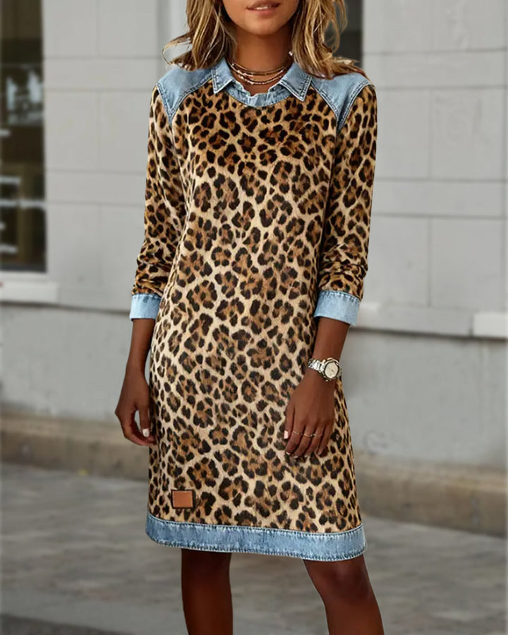 Drune | Revers Leopardenmuster Shift