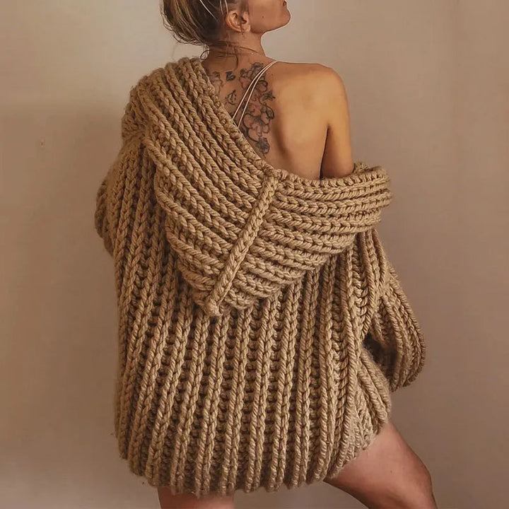 Drune | Cozy oversized knitted hoodie sweater
