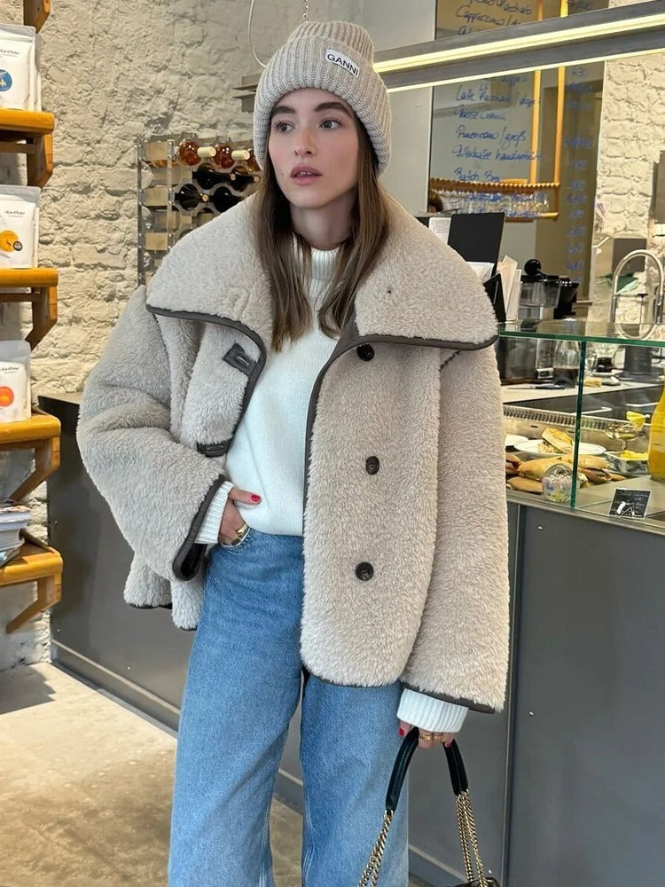 Drune | Gemütliche Teddyjacke mit klassischem Kragen