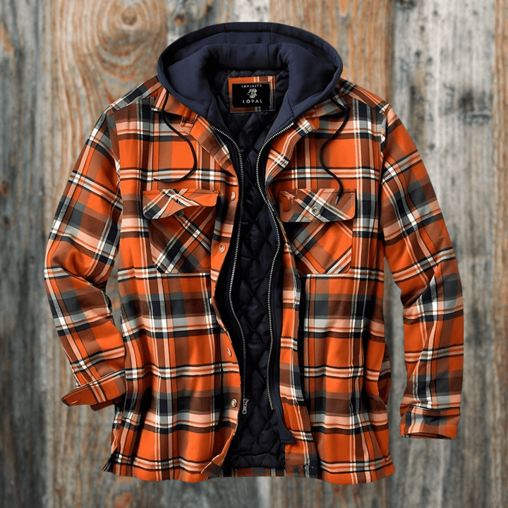 Drune | Herren Freizeit Karo-Jacke - Frühling & Herbst Reguläre Passform