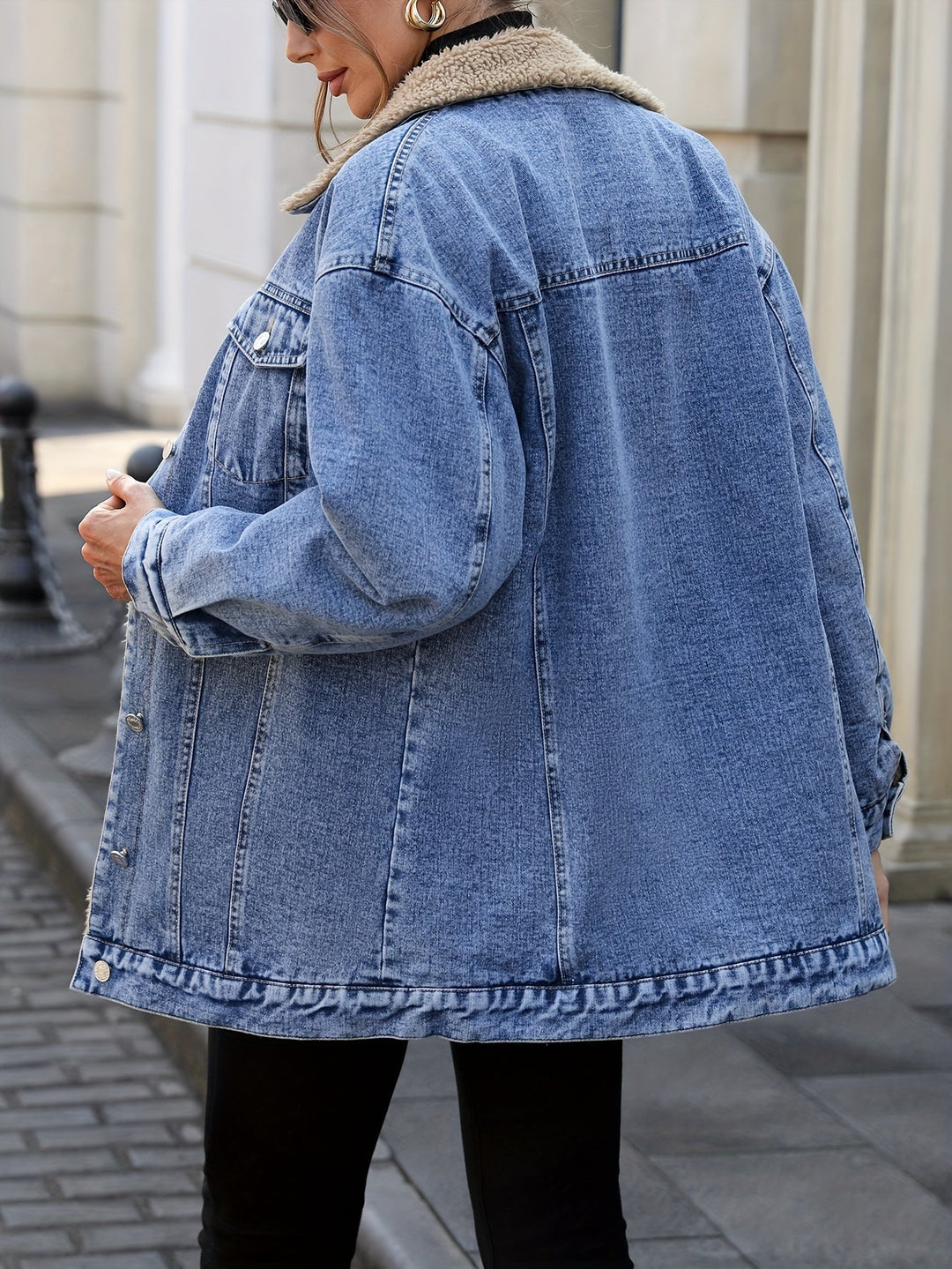 Drune | Denimjacke mit Sherpa-fleecefutter Baumwolle/polyester Warm und Stilvoll
