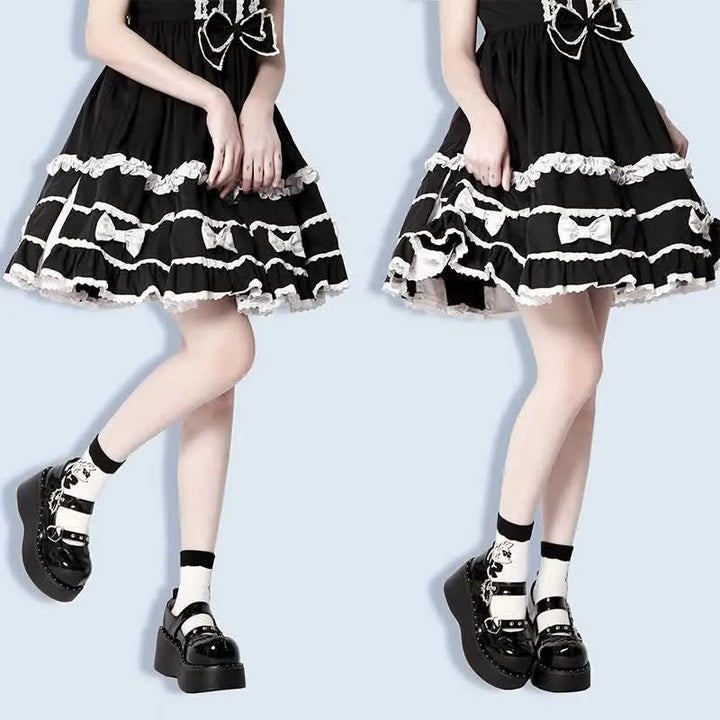 Drune | Goth Fledermaus Liebe Herz Schnalle Plattform Lolita Mary Janes Schuhe