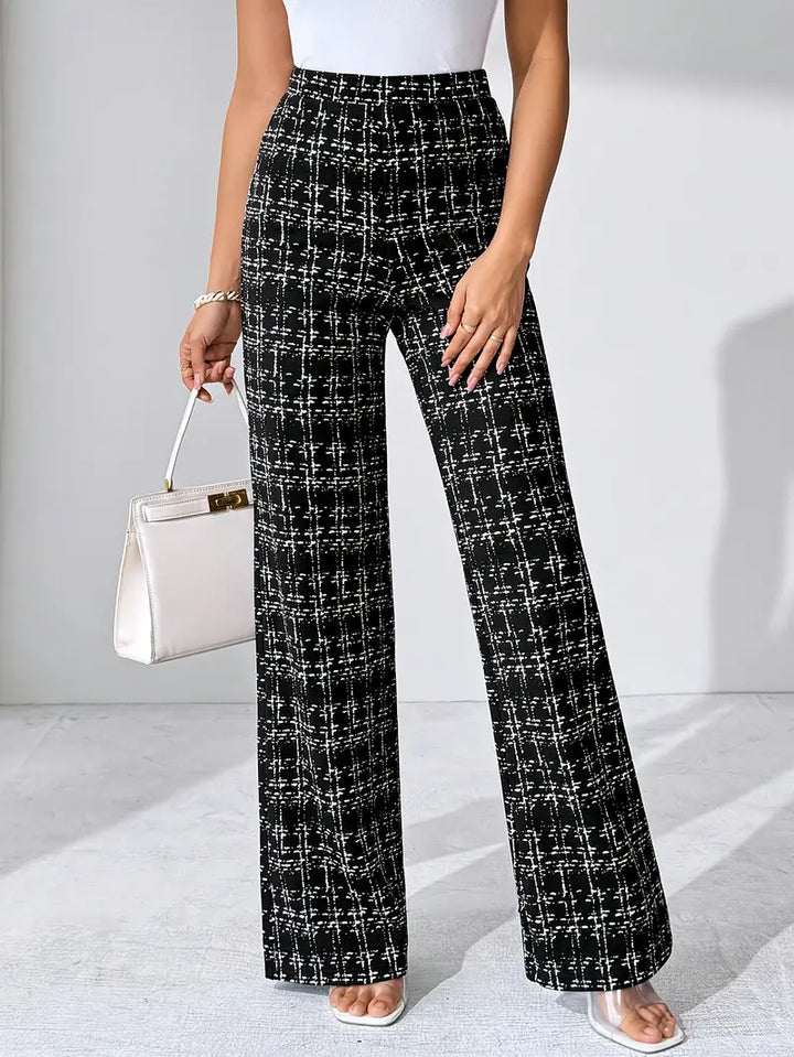 Drune | Tweed Plaid Glockenhose