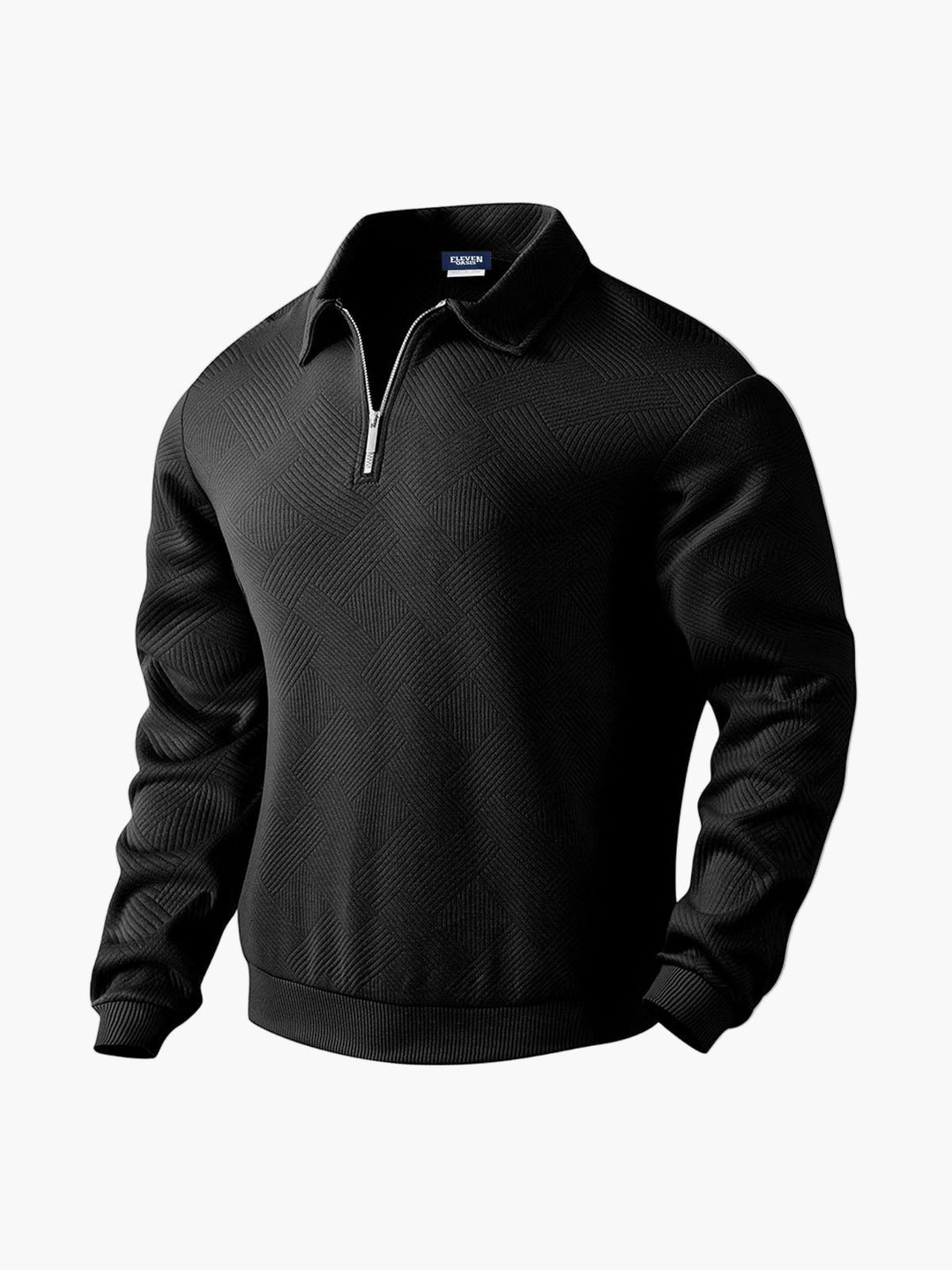 Drune | Halb-Zip Pullover mit Strukturmuster - Smart-Casual Stil für Alltag und Büro