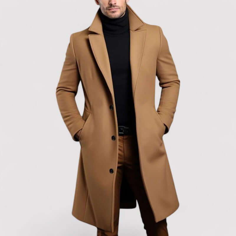 Drune | Herren Langer Winter Wollmantel