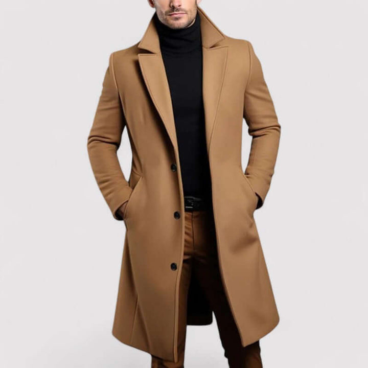 Drune | Herren Langer Winter Wollmantel