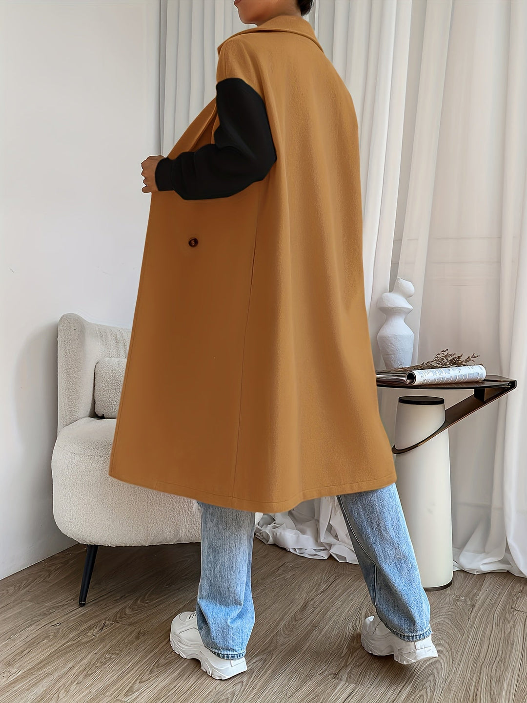Drune | Trenchcoat mit Gürtel-Detail und mittellangem winddichtem Design für Damen - Ideal für Herbst