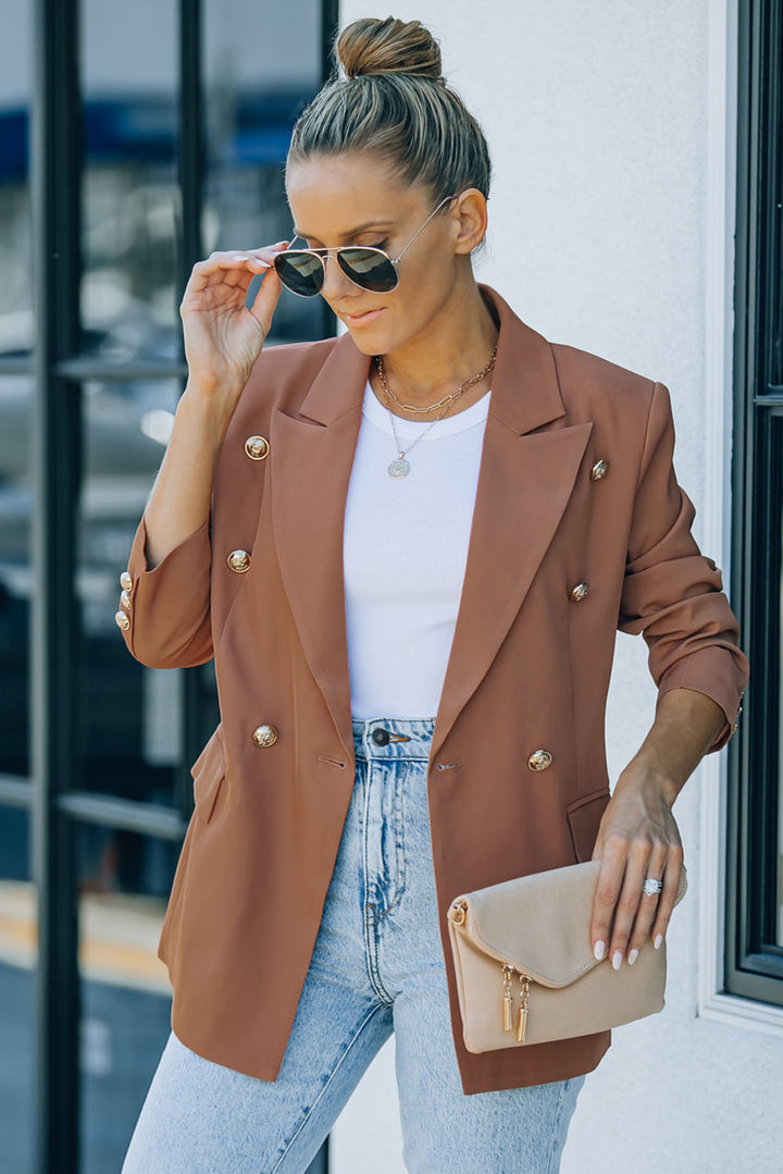 Drune | Doppelreiher-Reverskragen Langarm Blazer