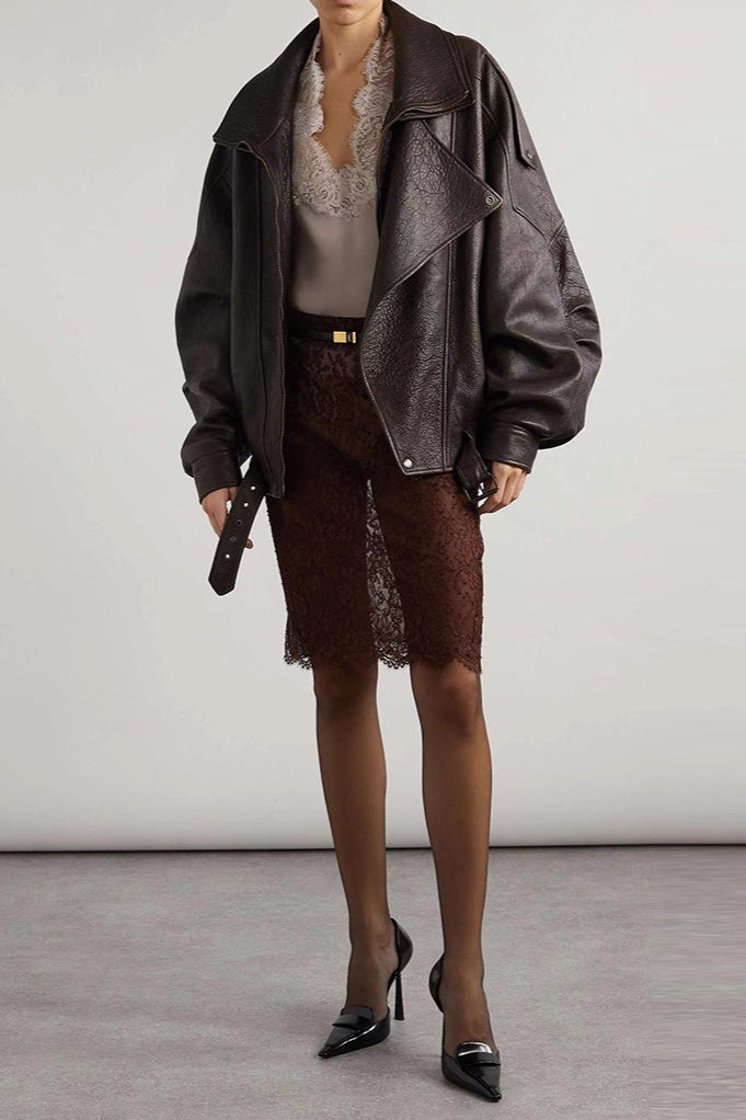Drune | Echtes Leder Motorradjacke