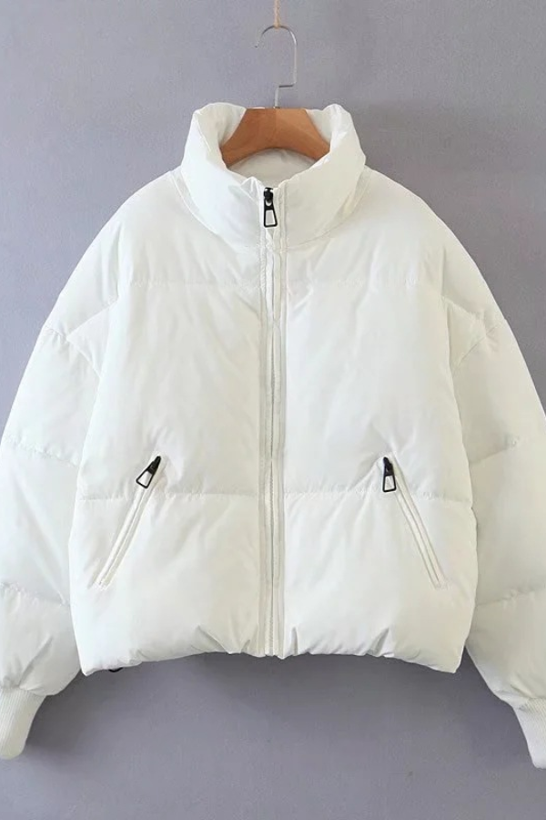 Drune | Kragen Reißverschluss Tasche Dick Warm Baumwolljacke