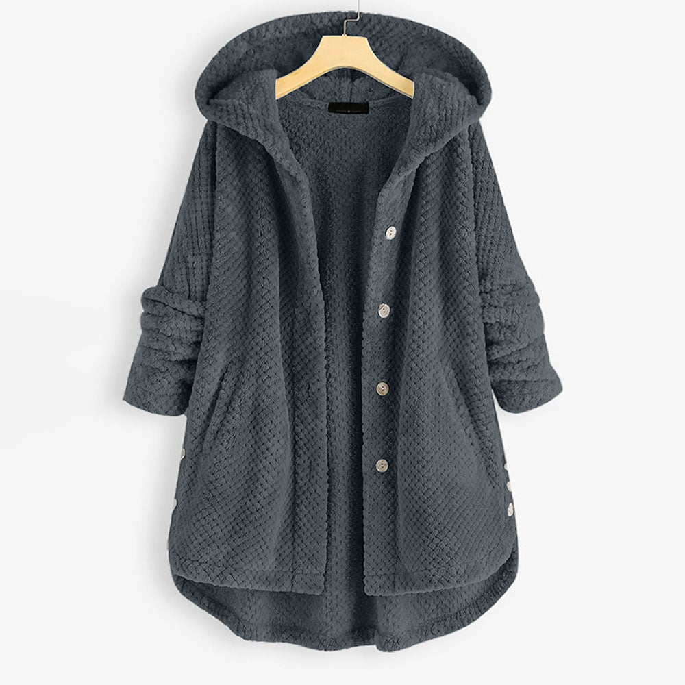 Drune | Halblange, wendbare Fleecejacke mit Kapuze für den Winter