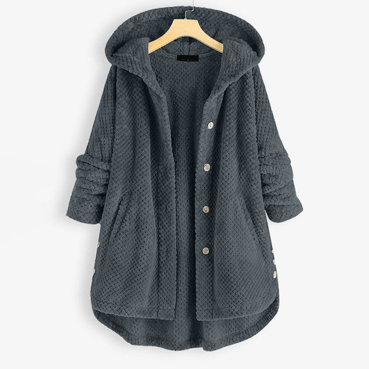 Drune | Halblange, wendbare Fleecejacke mit Kapuze für den Winter
