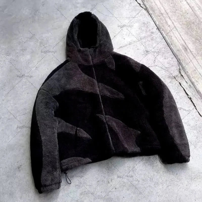 Drune | Warme Lammwolljacke mit Reißverschluss