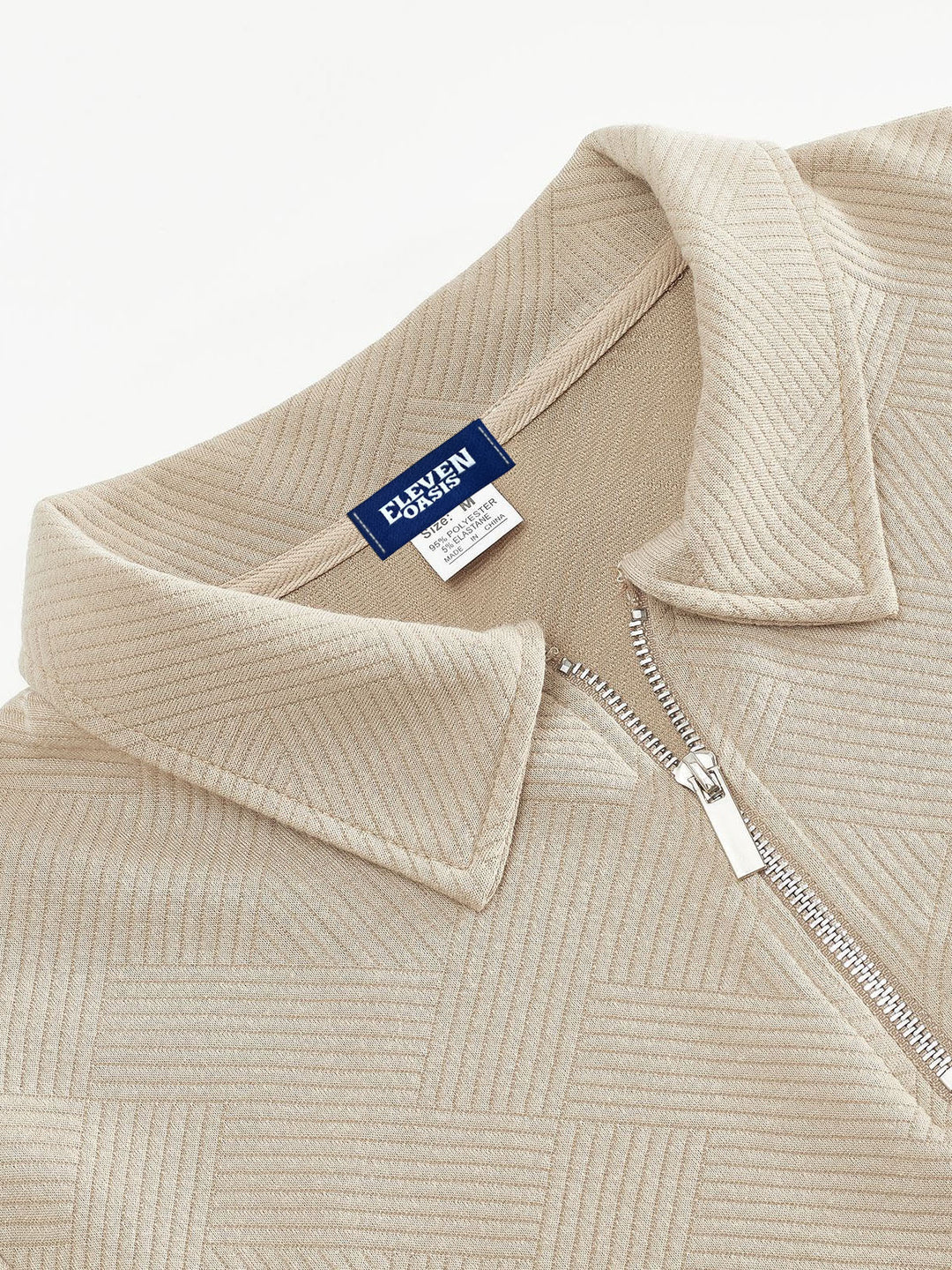 Drune | Halb-Zip Pullover mit Strukturmuster - Smart-Casual Stil für Alltag und Büro