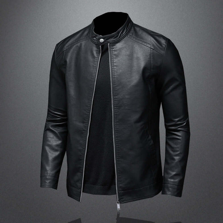 Drune | Klassischer Stil Kunstleder Bikerjacke für Männer
