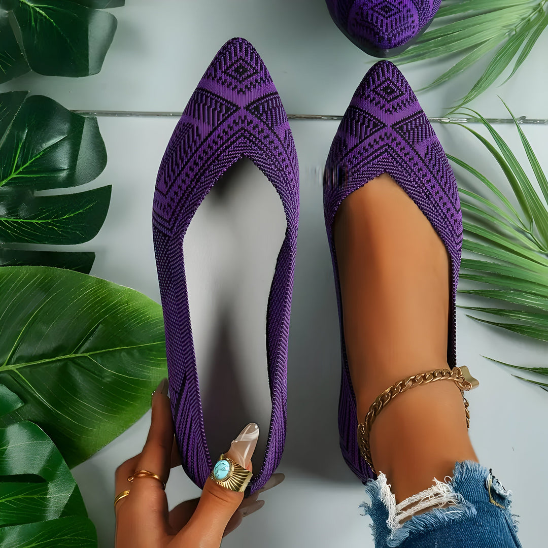 Laura | Flache Schuhe für Frauen aus Strick Drune