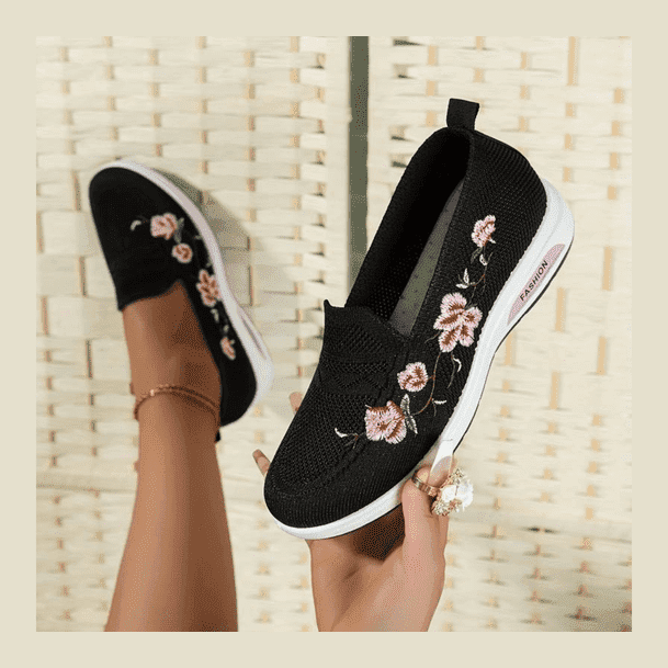 Drune | Bequeme Blumen Orthopädie Schuhe Für Damen